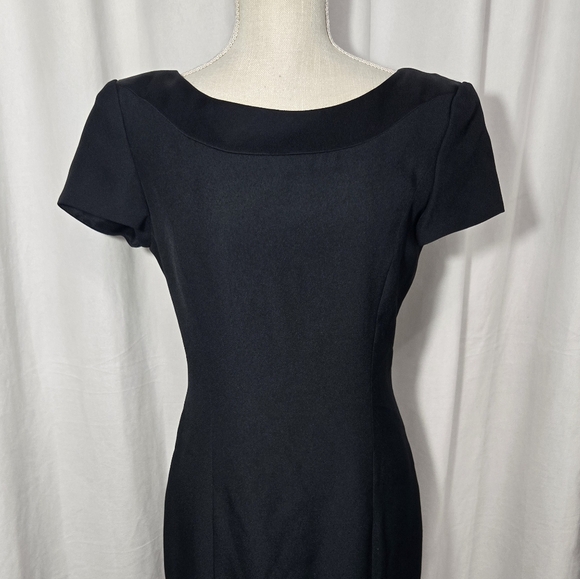 90's Vintage Gillian Women little Black Cocktail Dress 8 Backless Nordstrom Sz 4 - Picture 4 of 9